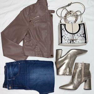 Venus faux leather moto jacket